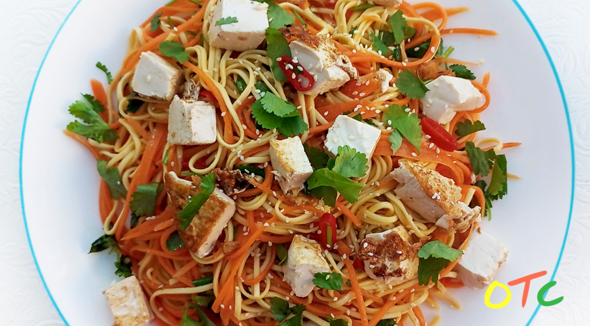 Tofu and Carrot Noodles