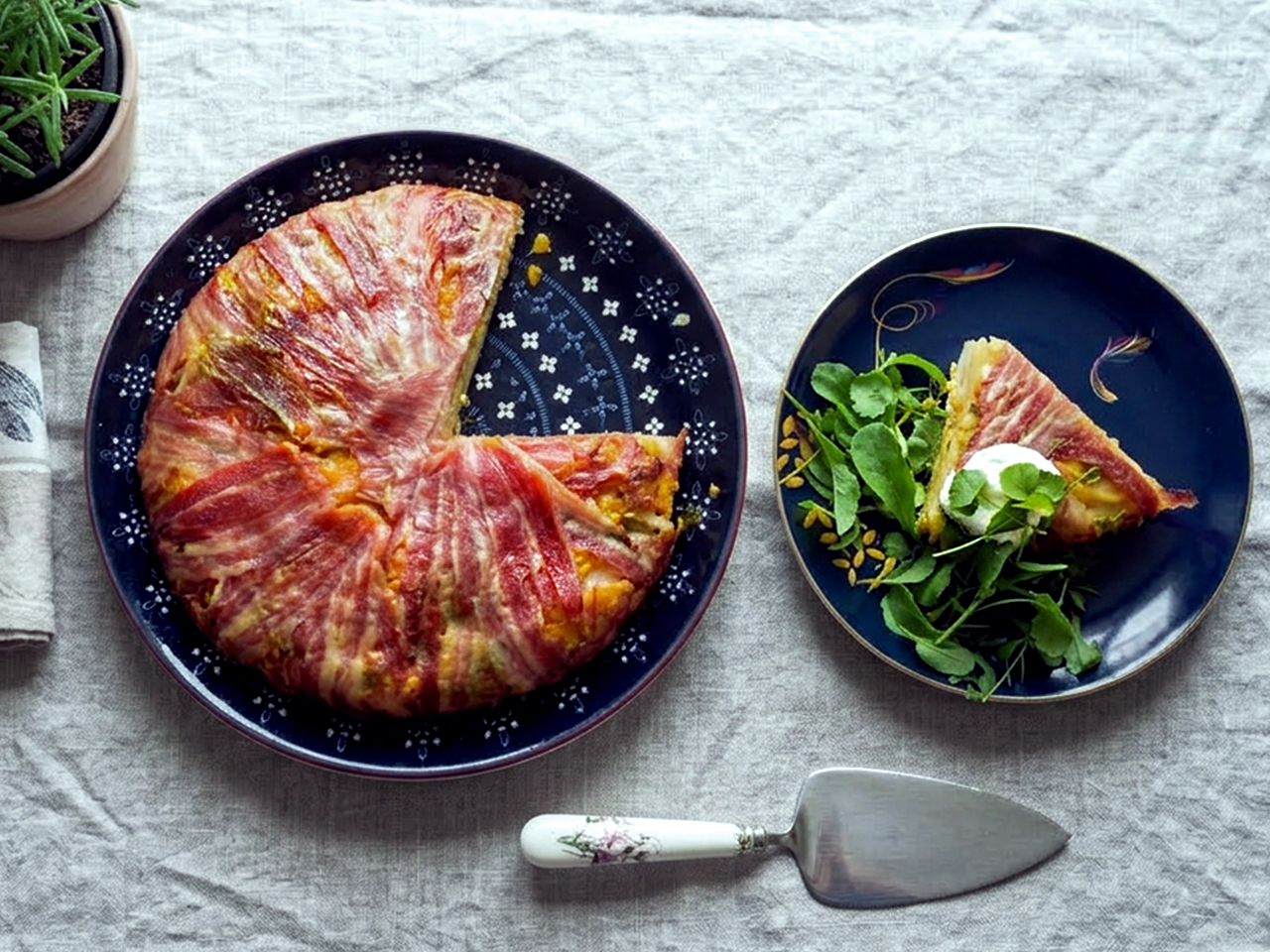 Bacon Wrapped Potato Cake