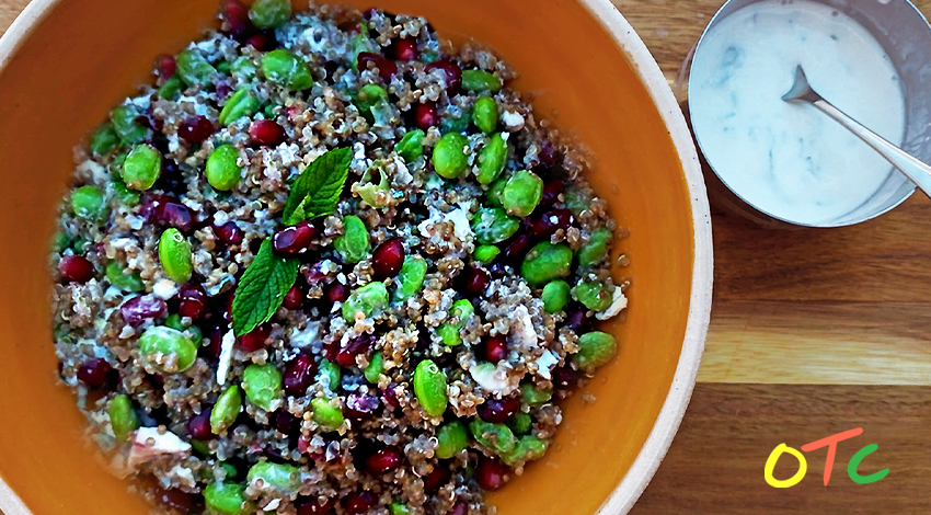 Edamame, Quinoa and Pomegranate&nbsp;Salad