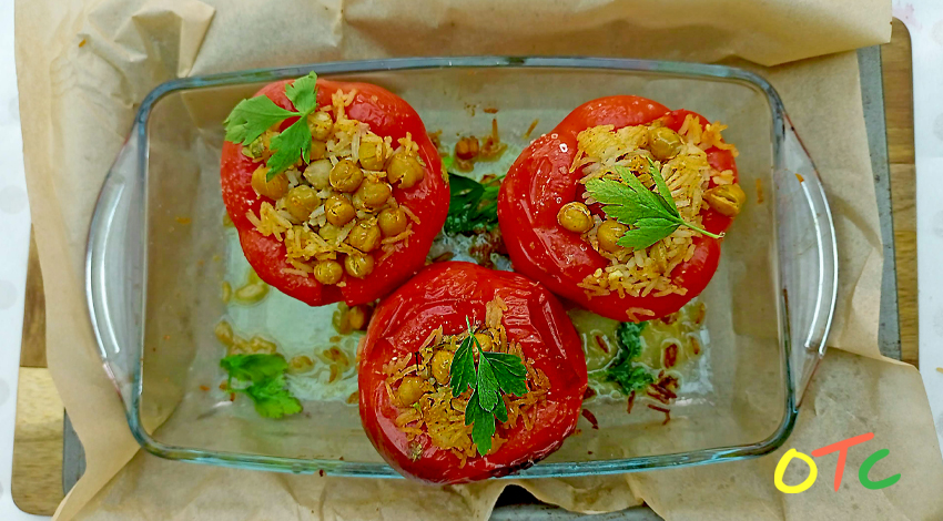 Chickpea and Feta Stuffed&nbsp;Peppers