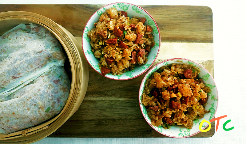 Sausage and Egg Rice Parcels